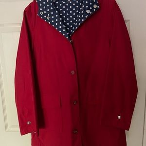 3/4 length weather/rain jacket full length sleeves, inside/ outside pockets.